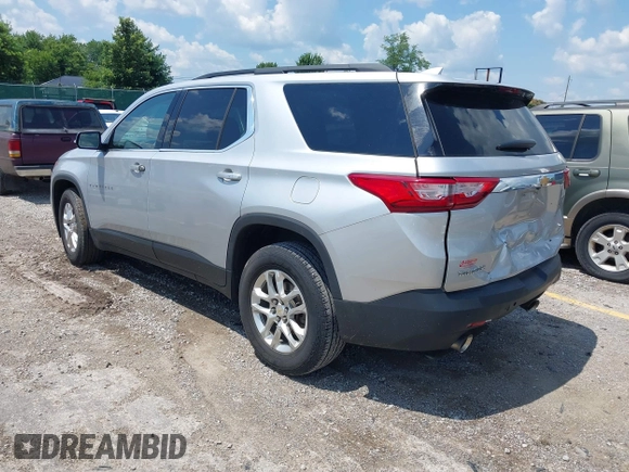 2019 Chevrolet Traverse LT Cloth with VIN 1GNERGKW6KJ274300, listed as a IAAI auction lot 42422694 with 100,232 mi miles and . Bid and sale history available at DreamBid. Image 3.