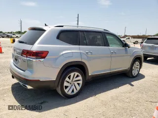 2021 Volkswagen Atlas SEL with VIN 1V2BR2CA1MC594888, listed as a Copart auction lot 57557435 with 38,124 mi miles and Clean title. Bid and sale history available at DreamBid. Image 3.