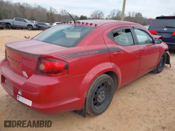 2014 Dodge Avenger SE with VIN 1C3CDZAG4EN184505, listed as a IAAI auction lot 41763547 with 152,259 mi miles. Bid and sale history available at carsss.com. Image 4.