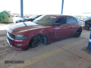 2019 Dodge Charger SXT with VIN 2C3CDXBG6KH748856, listed as a Copart auction lot 62148235 with 92,347 mi miles and Salvage title. Bid and sale history available at DreamBid. Image 1.