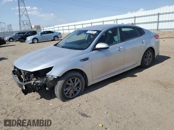 2019 Kia Optima LX z VIN 5XXGT4L31KG329150, wystawiony jako Copart lot #59225935 z przebiegiem 58 253 mil mil oraz Szkoda całkowita • Salvage title. Historia ofert i sprzedaży dostępna na DreamBid. Obrazek 1.