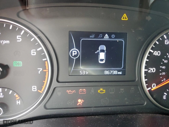 2018 Kia Optima LX with VIN 5XXGT4L3XJG206333, listed as a Copart auction lot 46097085 with 86,738 mi miles and Salvage Title. Bid and sale history available at carsss.com. Image 9.