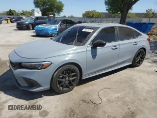 2022 Honda Civic Si with VIN 2HGFE1E52NH472050, listed as a Copart auction lot 48871415 with 30,479 mi miles and Salvage Title. Bid and sale history available at DreamBid. Image 1.