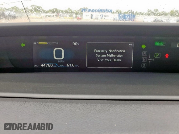 2021 Toyota Prius LE z VIN JTDKAMFP8M3177157, wystawiony jako Copart lot #63668045 z przebiegiem 44 760 mil mil oraz Czysty tytuł • Clean title. Historia ofert i sprzedaży dostępna na DreamBid. Obrazek 9.