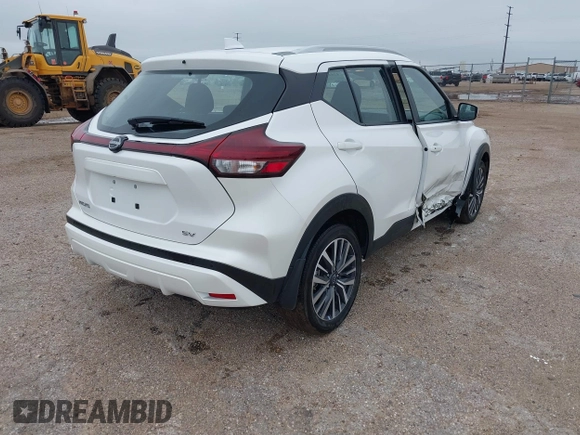 2023 Nissan Kicks SV with VIN 3N1CP5CV2PL470060, listed as a IAAI auction lot 42442763 with 35,827 mi miles and . Bid and sale history available at DreamBid. Image 4.