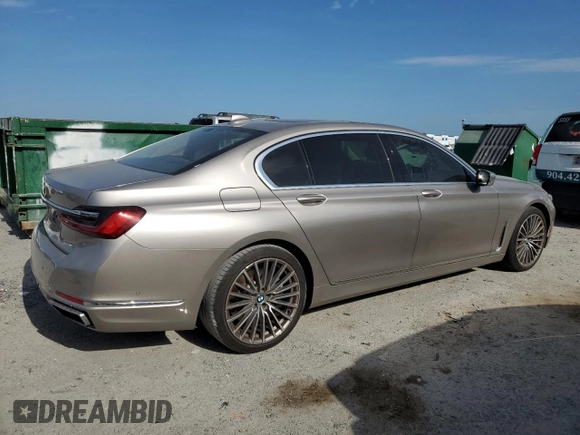 2022 BMW 7 Series 750i xDrive with VIN WBA7U2C08NCK23657, listed as a Copart auction lot 54202285 with 26,532 mi miles and Salvage title. Bid and sale history available at DreamBid. Image 3.