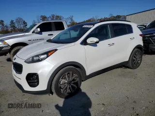 2018 Kia Sportage EX with VIN KNDPN3AC6J7421403, listed as a Copart auction lot 82428954 with 129,280 mi miles and Salvage Title. Bid and sale history available at carsss.com. Image 1.