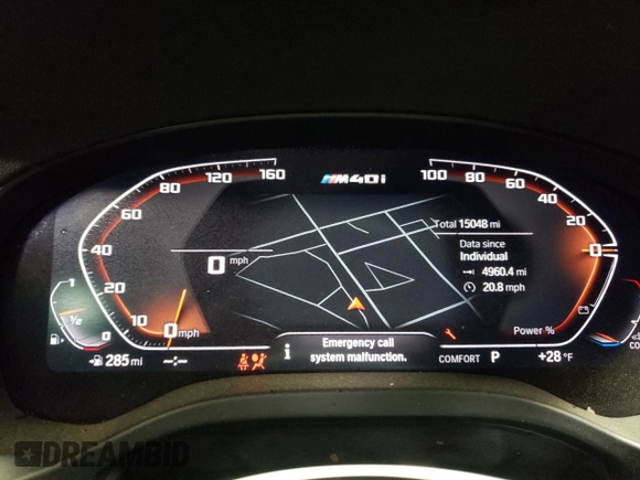 2024 BMW X4 M40i z VIN 5UX43DT07R9T60014, wystawiony jako Copart lot #83686604 z przebiegiem 15 048 mil mil oraz Szkoda całkowita • Salvage title. Historia ofert i sprzedaży dostępna na DreamBid. Obrazek 9.