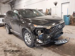 2019 Hyundai Santa Fe SEL with VIN 5NMS3CAD4KH124987, listed as a IAAI auction lot 41585370 with 46,729 mi miles. Bid and sale history available at carsss.com. Image 1.