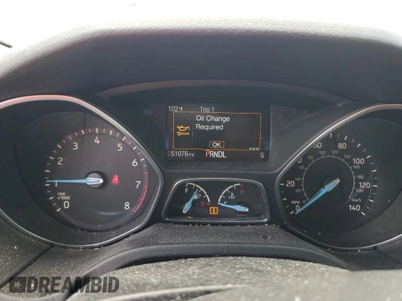 2018 Ford Focus SE with VIN 1FADP3F23JL245856, listed as a Copart auction lot 62343745 with 51,076 mi miles and Salvage title. Bid and sale history available at DreamBid. Image 9.