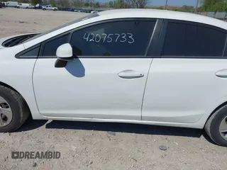 2013 Honda Civic LX with VIN 19XFB2F55DE024293, listed as a IAAI auction lot 42075733 with 121,531 mi miles and . Bid and sale history available at DreamBid. Image 14.