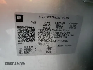 2020 Cadillac XT5 Premium Luxury AWD with VIN 1GYKNDRS4LZ124935, listed as a Copart auction lot 62177965 with 35,671 mi miles and Salvage title. Bid and sale history available at DreamBid. Image 13.