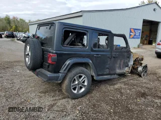 2021 Jeep Wrangler Unlimited Sahara with VIN 1C4HJXEG7MW593969, listed as a Copart auction lot 74041454 with Not provided miles and Non repairable. Bid and sale history available at DreamBid. Image 3.