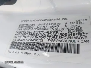 2019 Acura TLX w/A-Spec Pkg z VIN 19UUB2F66KA003762, wystawiony jako IAAI lot #40118141 z przebiegiem 66 341 mil mil oraz . Historia ofert i sprzedaży dostępna na DreamBid. Obrazek 9.