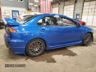 2015 Mitsubishi Lancer Evolution Final Edition with VIN JA32W7FV6FU028162, listed as a Copart auction lot 44627255 with 129,831 mi miles and Salvage Title. Bid and sale history available at carsss.com. Image 3.