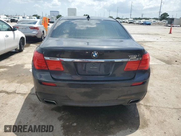 2011 BMW 7 Series 750i with VIN WBAKA8C59BCY36657, listed as a Copart auction lot 61484925 with 174,605 mi miles and Salvage title. Bid and sale history available at DreamBid. Image 6.