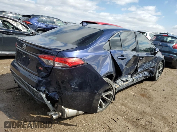 2022 Toyota Corolla SE with VIN 5YFS4MCE3NP116527, listed as a Copart auction lot 49417575 with 35,907 mi miles and Salvage Title. Bid and sale history available at carsss.com. Image 3.