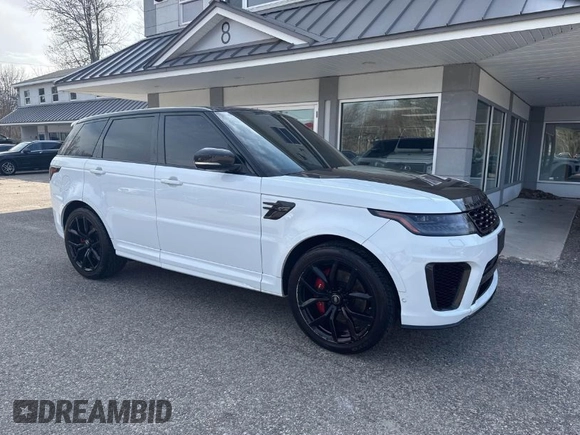 2018 Land Rover Range Rover Sport SVR with VIN SALWZ2SE7JA198973, listed as a IAAI auction lot 42021665 with 68,909 mi miles. Bid and sale history available at carsss.com. Image 1.