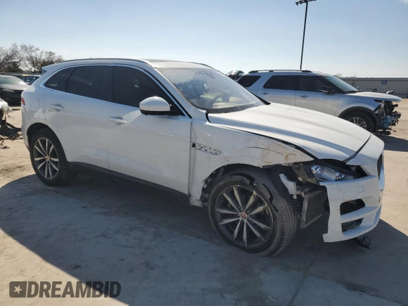 2020 Jaguar F-Pace 25t Prestige with VIN SADCK2FX7LA657601, listed as a Copart auction lot 45819725 with 48,568 mi miles and Salvage title. Bid and sale history available at DreamBid. Image 4.