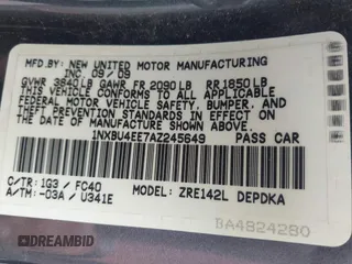 2010 Toyota Corolla z VIN 1NXBU4EE7AZ245649, wystawiony jako IAAI lot #42116044 z przebiegiem 124 984 mil mil oraz . Historia ofert i sprzedaży dostępna na DreamBid. Obrazek 9.