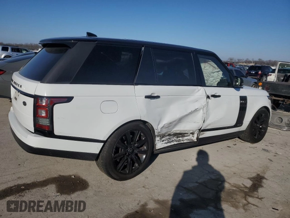 2017 Land Rover Range Rover with VIN SALGS5FE8HA337216, listed as a Copart auction lot 85522694 with 145,269 mi miles and Salvage title. Bid and sale history available at DreamBid. Image 3.