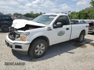 2020 Ford F-150 XL with VIN 1FTMF1EB1LKF44953, listed as a Copart auction lot 54210955 with 122,636 mi miles and Salvage title. Bid and sale history available at DreamBid. Image 1.