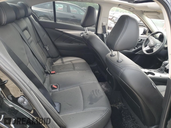 2023 Infiniti Q50 Luxe with VIN JN1EV7BR0PM543687, listed as a Copart auction lot 56933645 with 17,186 mi miles and Salvage title. Bid and sale history available at DreamBid. Image 10.