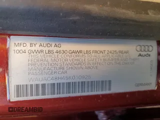 2005 Audi A4 1.8T with VIN WAUAC48H45K010925, listed as a Copart auction lot 42209355 with 124,129 mi miles and Salvage Title. Bid and sale history available at carsss.com. Image 12.