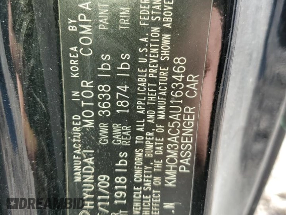 2010 Hyundai Accent GS с VIN KMHCM3AC5AU163468, выставлен на аукционе Copart как лот 48479995 с пробегом 175 294 миль миль и Списание • Salvage title. История ставок и продаж доступна на DreamBid. Изображение 14.