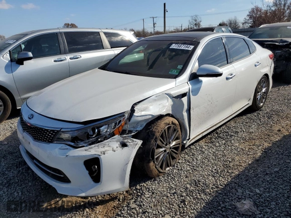 2016 Kia Optima SXL Turbo with VIN 5XXGV4L27GG065442, listed as a Copart auction lot 77587194 with 119,234 mi miles and Salvage Title. Bid and sale history available at carsss.com. Image 1.