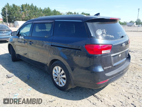 2017 Kia Sedona EX with VIN KNDMC5C11H6265352, listed as a IAAI auction lot 42181524 with 92,880 mi miles. Bid and sale history available at carsss.com. Image 3.