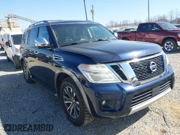 2017 Nissan Armada SV with VIN JN8AY2NC3H9501228, listed as a IAAI auction lot 41780182 with 233,183 mi miles and . Bid and sale history available at DreamBid. Image 1.