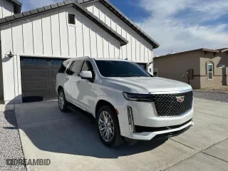 2023 Cadillac Escalade 4WD Premium Luxury with VIN 1GYS4BKL9PR309644, listed as a Copart auction lot 80158294 with 63,200 mi miles and Clean Title. Bid and sale history available at carsss.com. Image 1.