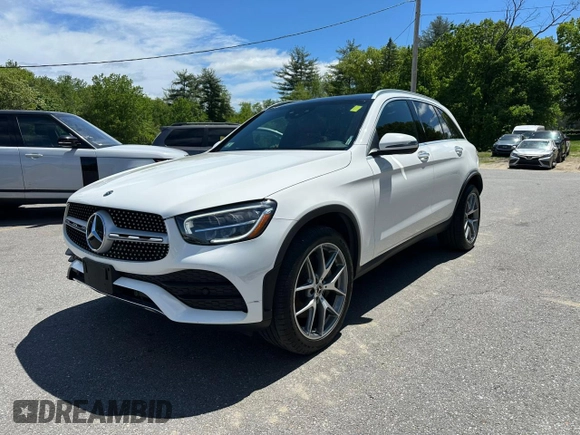2020 Mercedes-Benz GLC 300 z VIN WDC0G8EB6LF742144, wystawiony jako Copart lot #57824515 z przebiegiem 104 234 mil mil oraz Czysty tytuł • Clean title. Historia ofert i sprzedaży dostępna na DreamBid. Obrazek 1.