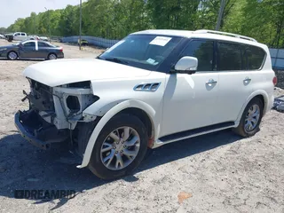 2012 Infiniti QX56 8-passenger with VIN JN8AZ2ND5C9716530, listed as a IAAI auction lot 42031101 with 153,432 mi miles and . Bid and sale history available at DreamBid. Image 18.