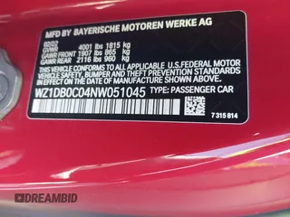 2022 Toyota GR Supra 3.0 with VIN WZ1DB0C04NW051045, listed as a IAAI auction lot 41156875 with 3,851 mi miles. Bid and sale history available at carsss.com. Image 9.