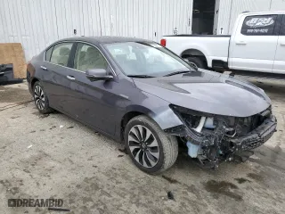 2017 Honda Accord Hybrid EX-L with VIN JHMCR6F57HC001485, listed as a Copart auction lot 52585175 with 134,586 mi miles and Salvage Title. Bid and sale history available at carsss.com. Image 4.