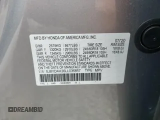 2020 Acura MDX with VIN 5J8YD4H36LL036857, listed as a Copart auction lot 49983843 with 6,066 mi miles. Bid and sale history available at carsss.com. Image 13.