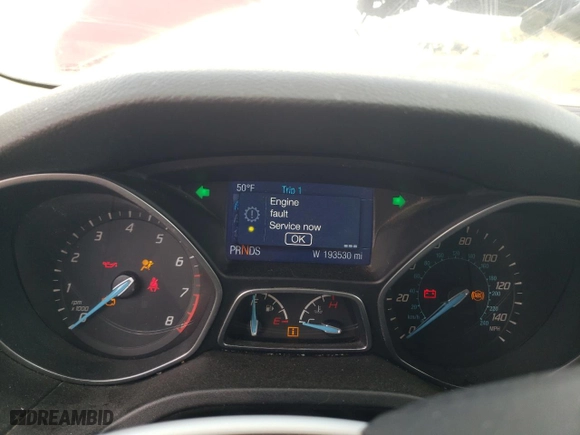 2014 Ford Focus SE with VIN 1FADP3K28EL129841, listed as a Copart auction lot 46606035 with 193,530 mi miles and Salvage Title. Bid and sale history available at carsss.com. Image 9.