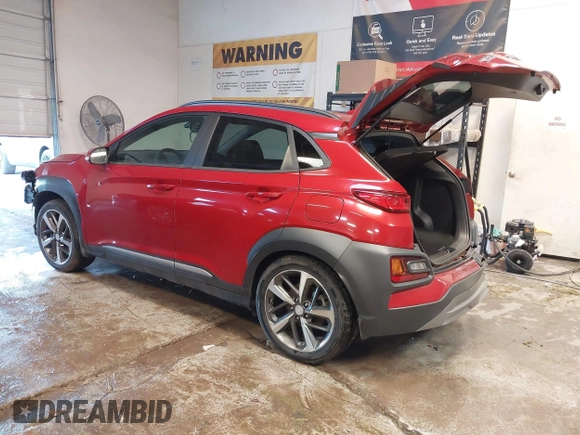 2021 Hyundai Kona Limited with VIN KM8K33A56MU601001, listed as a IAAI auction lot 41376076 with 33,169 mi miles. Bid and sale history available at carsss.com. Image 3.