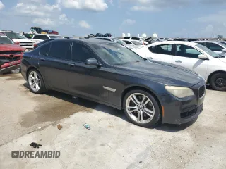 2011 BMW 7 Series 750i with VIN WBAKA8C59BCY36657, listed as a Copart auction lot 61484925 with 174,605 mi miles and Salvage title. Bid and sale history available at DreamBid. Image 4.