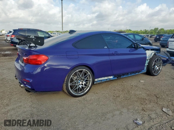 2017 BMW M4 with VIN WBS3R9C54HK709246, listed as a Copart auction lot 60701345 with 77,729 mi miles and Salvage title. Bid and sale history available at DreamBid. Image 3.