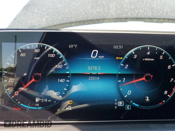 2023 Mercedes-Benz GLE 350 with VIN 4JGFB4KB4PA949819, listed as a Copart auction lot 53719765 with 25,514 mi miles and Salvage title. Bid and sale history available at DreamBid. Image 9.