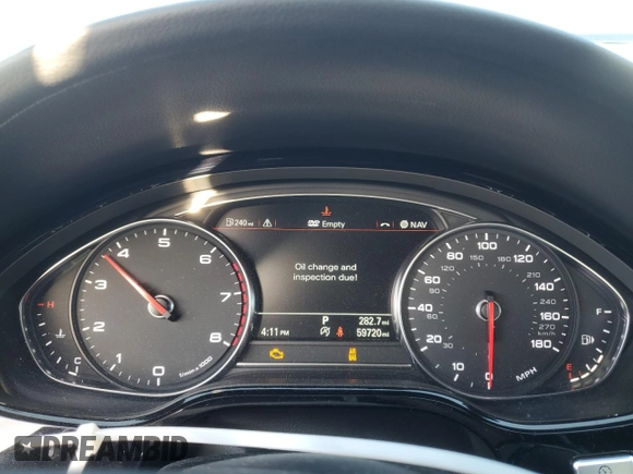 2017 Audi A8 with VIN WAU44AFD9HN011290, listed as a Copart auction lot 45594565 with 59,720 mi miles and Salvage Title. Bid and sale history available at DreamBid. Image 9.