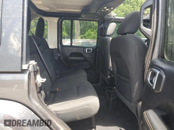 2021 Jeep Wrangler Unlimited Sahara with VIN 1C4HJXENXMW625845, listed as a Copart auction lot 64011475 with 97,505 mi miles and Salvage title. Bid and sale history available at DreamBid. Image 11.