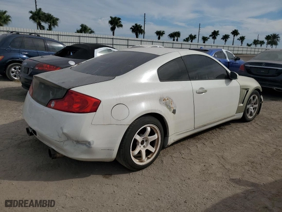 2003 Infiniti G35 Coupe w/Leather with VIN JNKCV54E23M221600, listed as a Copart auction lot 76193864 with 0 miles and Salvage Title. Bid and sale history available at carsss.com. Image 3.