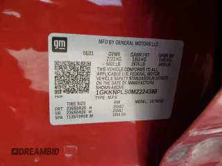 2021 GMC Acadia Denali with VIN 1GKKNPLS0MZ224388, listed as a Copart auction lot 46606365 with 47,240 mi miles and Salvage Title. Bid and sale history available at carsss.com. Image 13.