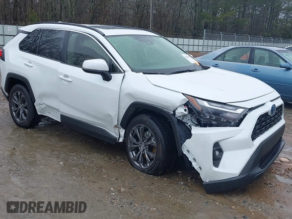2023 Toyota RAV4 Hybrid XLE Premium with VIN JTMB6RFV4PD114763, listed as a IAAI auction lot 41766812 with 6,768 mi miles. Bid and sale history available at carsss.com. Image 6.