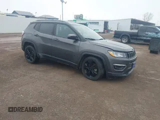 2020 Jeep Compass Latitude w/Sun/Safety Pkg with VIN 3C4NJCBB5LT105255, listed as a IAAI auction lot 41569662 with 108,307 mi miles. Bid and sale history available at carsss.com. Image 1.