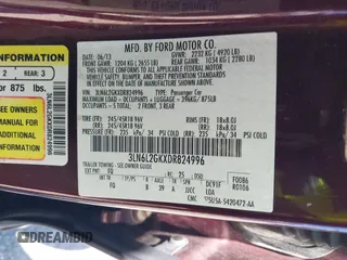 2013 Lincoln MKZ z VIN 3LN6L2GKXDR824996, wystawiony jako IAAI lot #42574204 z przebiegiem 81 370 mil mil oraz . Historia ofert i sprzedaży dostępna na DreamBid. Obrazek 9.